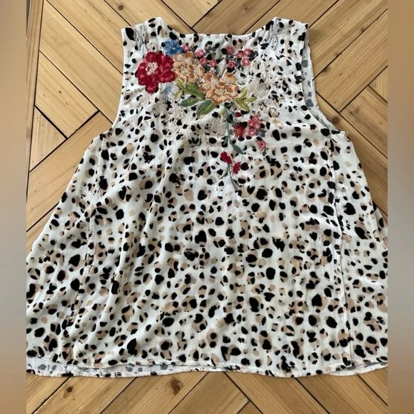 Johnny Was JWLA Josephine Velvet Swing Tank Top Boho Chic size M - Picture 6 of 10